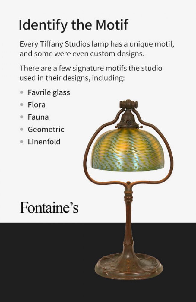 unique motifs of Tiffany Studios Lamps