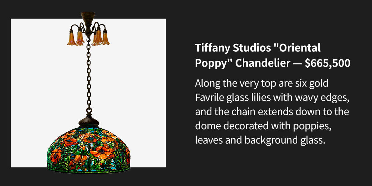 Tiffany Studios Oriental Poppy Chandelier