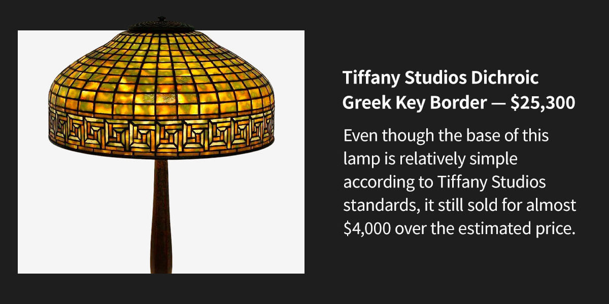 Tiffany Studios Dichroic Greek Key Border