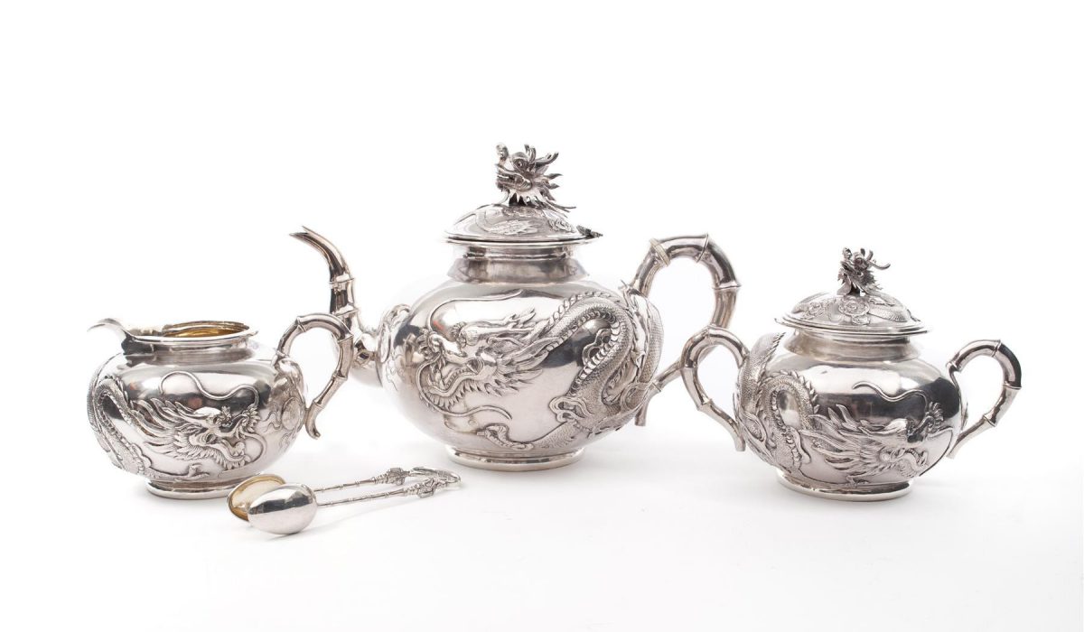 WANG HING CHINESE EXPORT SILVER TEA SERVICE