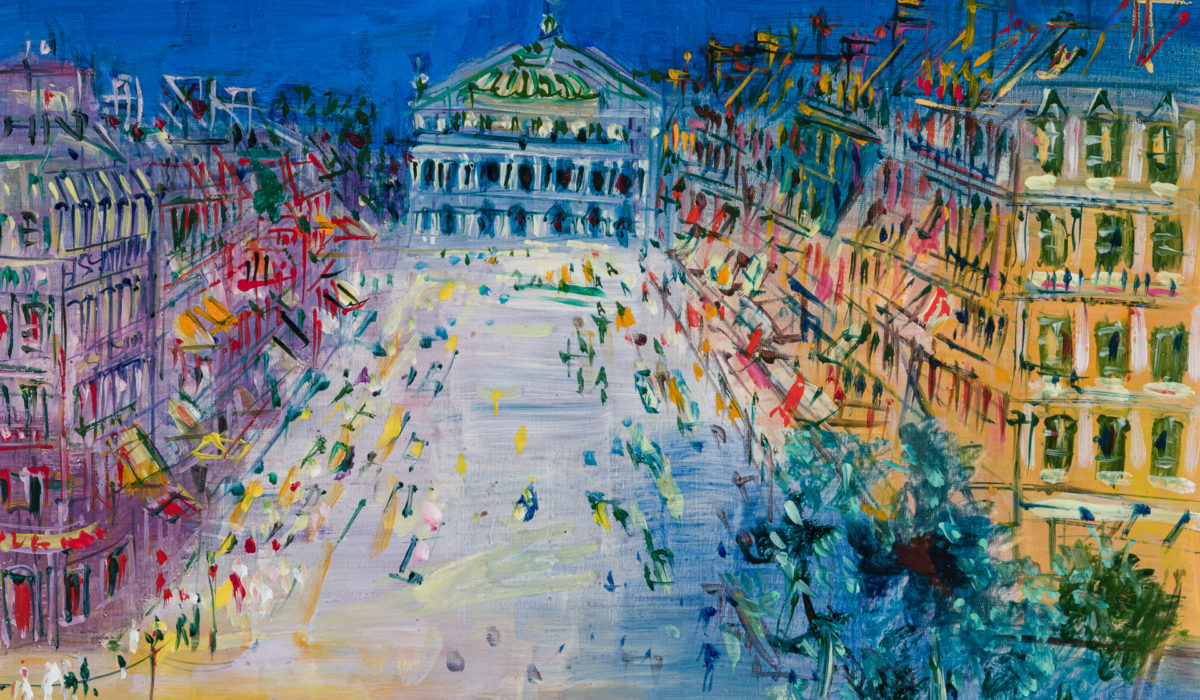 Oil painting by Jean Dufy titled La Ville