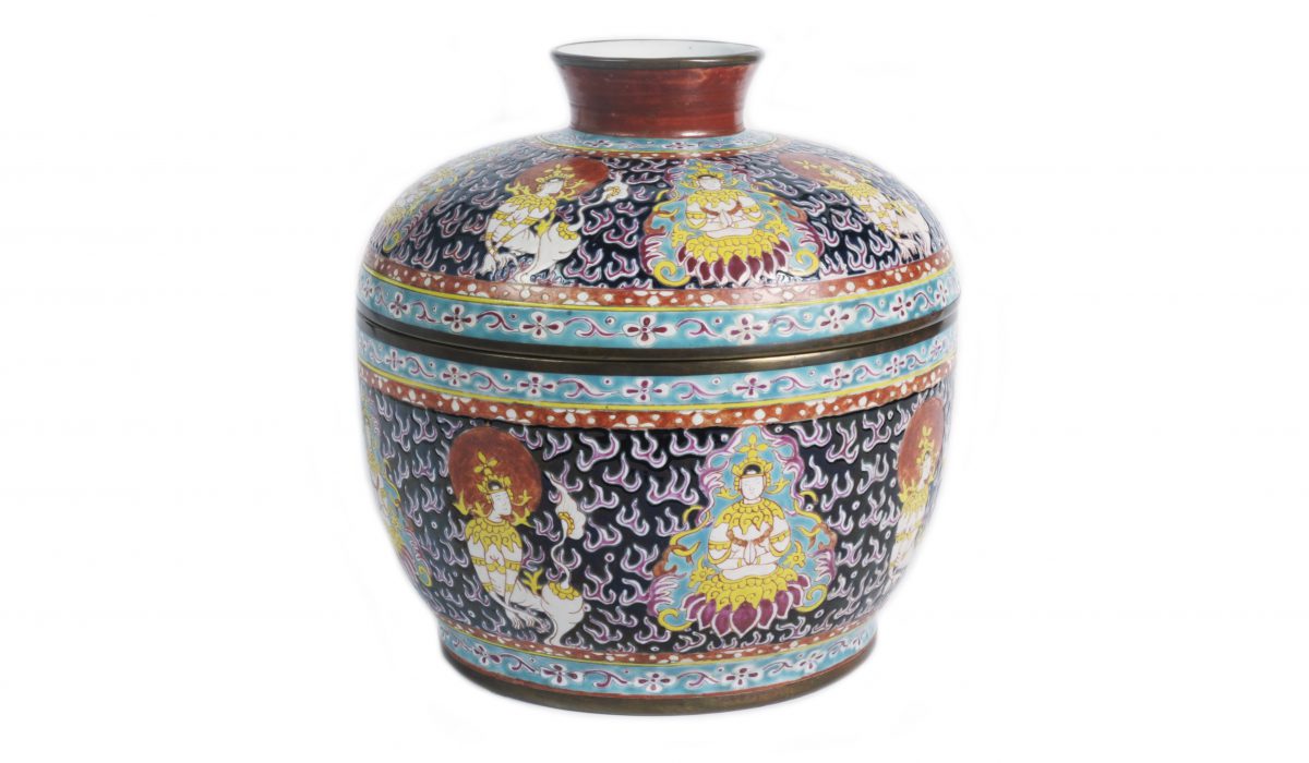 Deities and Mythological Creatures ‘Lai Thepphanom’ Thai pattern