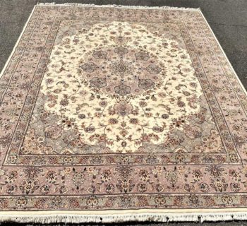 TABRIZ HAND KNOTTED RUG WITH SILK HIGHLIGHTS WITH 200+ KPSI – 8.1 x 10.5