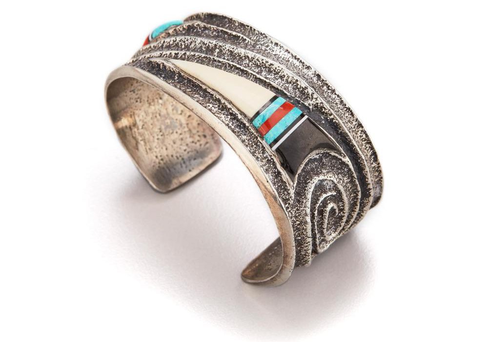 Lot 198: Preston Monongye Sandcast Cuff $3,000-5000 Sold: $5,312.50