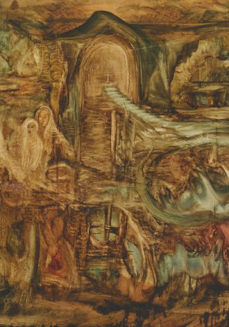 Pavel Tchelitchew (1898-1957, American/Russian) Jesus Visiting Souls in Purgatory, $20,000-30,000