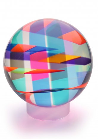Vasa Lucite multi-toned sphere sculpture,11” $3,000-4,000