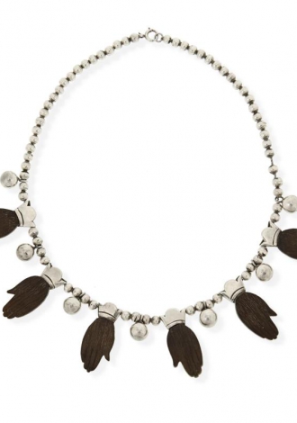 A William Spratling Silver and Rosewood Necklace $1,000-$1,500 Sold $4,375