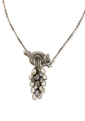 An Antonio Pineda Silver and Moonstone Pendant and Chain $700-$900 Sold: $2,812.50