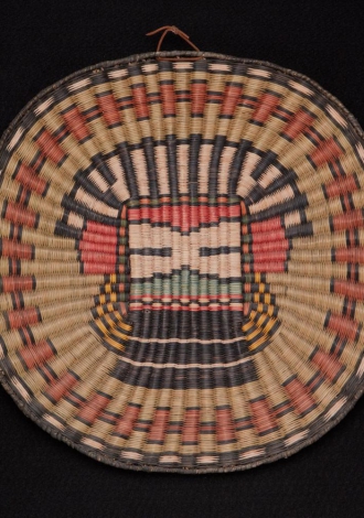 Lot 269: A Polychrome Hopi Second Mesa Wicker Plaque $300-$500 Sold: $1,875.00