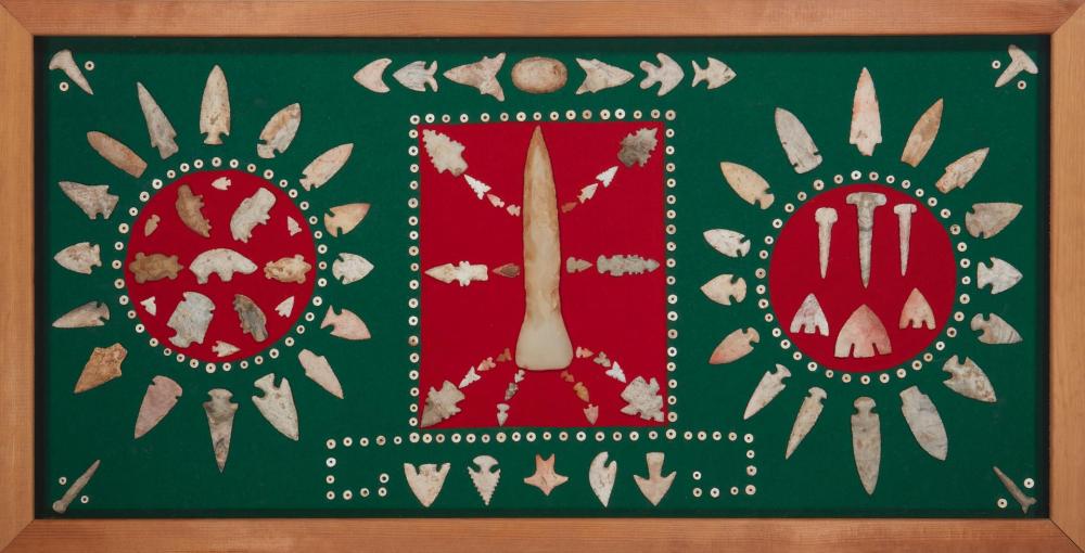 Lot 44: A Framed Collection of Implements, Pre-historic or later $600-$800 Sold: $2,812.50