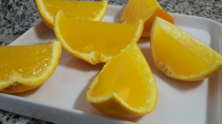 gelatina de naranja cáscara