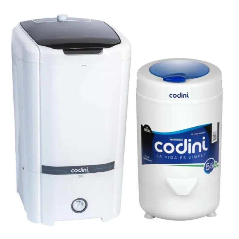 Combo Lavarropas Semiautomatico Qbico 10 Kg + Secarropas Advance 5.5 Kg 2800 Rpm 8054/Ad