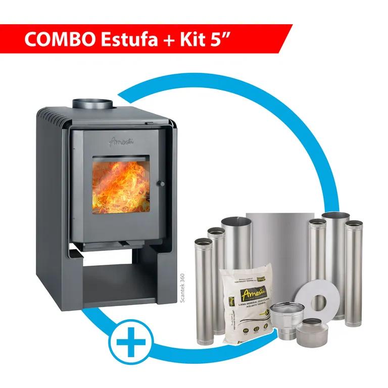 ESTUFA LEÑA AMESTI SCANTEK 360