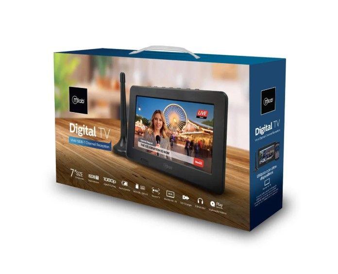 Televisor Color Digital Portatil 7 Pulgadas Recargable COD 9412