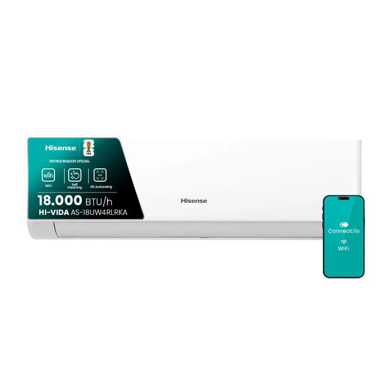Aire Acondicionado Hi-Vida 18000BTUH R32 Inverter WiFi AS-18UW4RMSKA