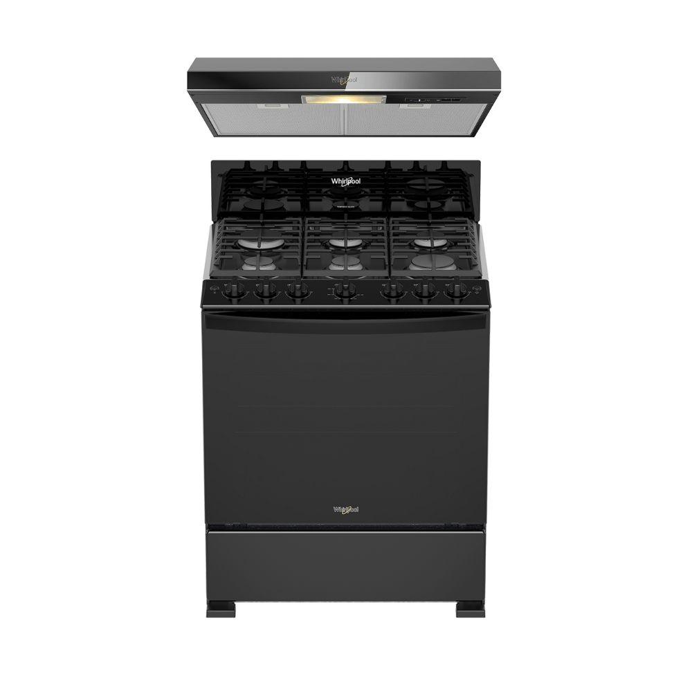 Combo Estufa a gas 30" + Campana Empotrable 76cm Whirlpool