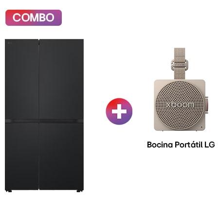 Refrigerador LG Side by Side 23 pies Negro Mate + LG xboom Mini by will.i.am | bocina portatil y compacta para tu estilo de vida
