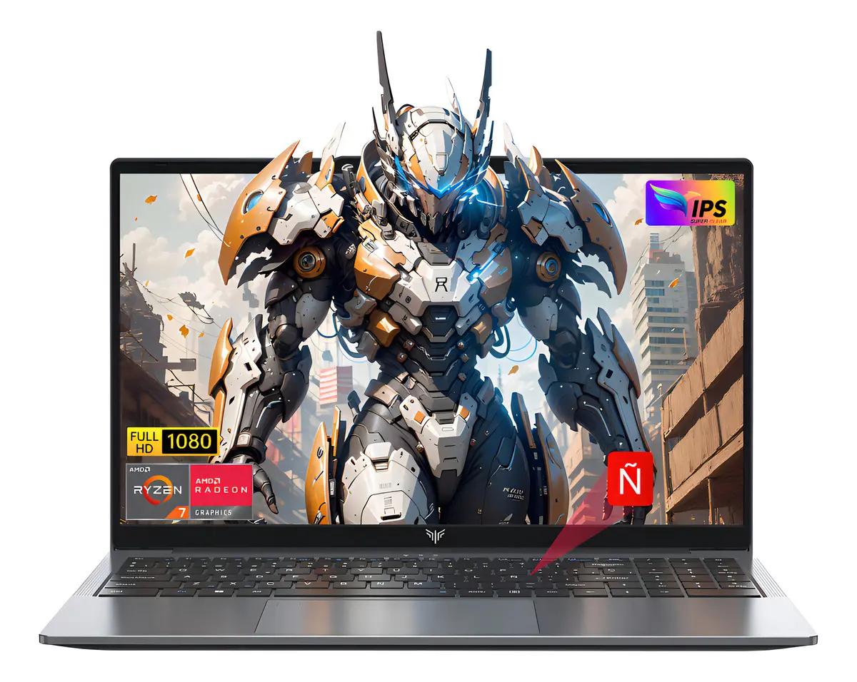 Laptop Kamrui Amd Ryzen 7 7730u 16gb Ram 512gb SSD Con Teclado Español Windows 11 Pro 15.6&quot&quot Gris