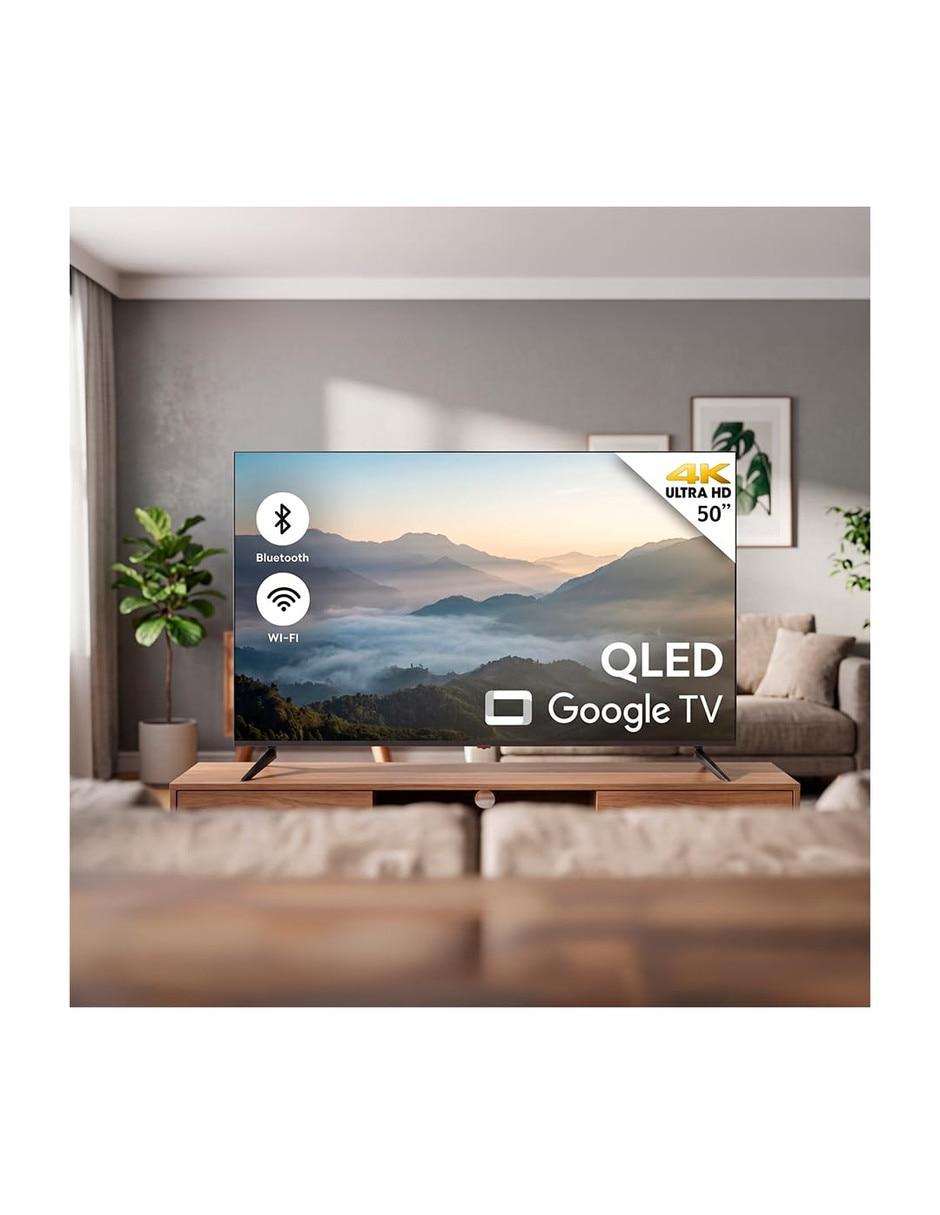 Pantalla Smart TV QLED de 50 pulgadas 4KUHD con Google TV con AI UPSCALING