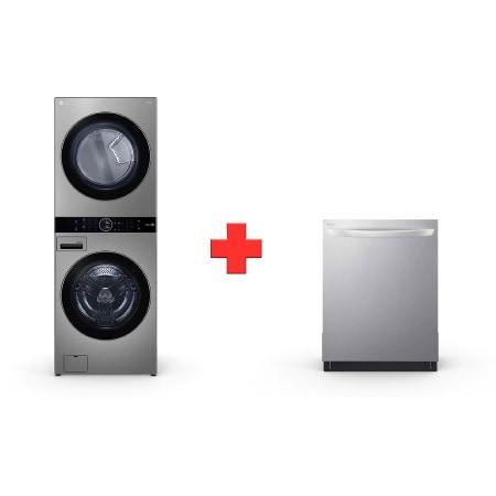 Combo WashTower Lavado (25Kg) & Secado (22Kg) Lavavajillas QuadWash
