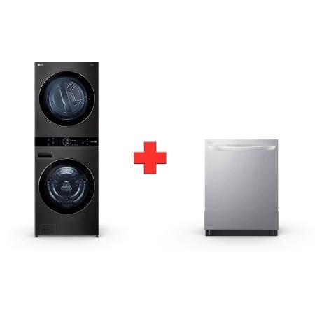 Combo WashTower Lavado (25Kg) & Secado (22Kg) Lavavajillas QuadWash