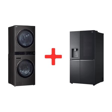 Combo WashTower Lavado (25Kg) & Secado (22Kg) Nevecon InstaView 768lts