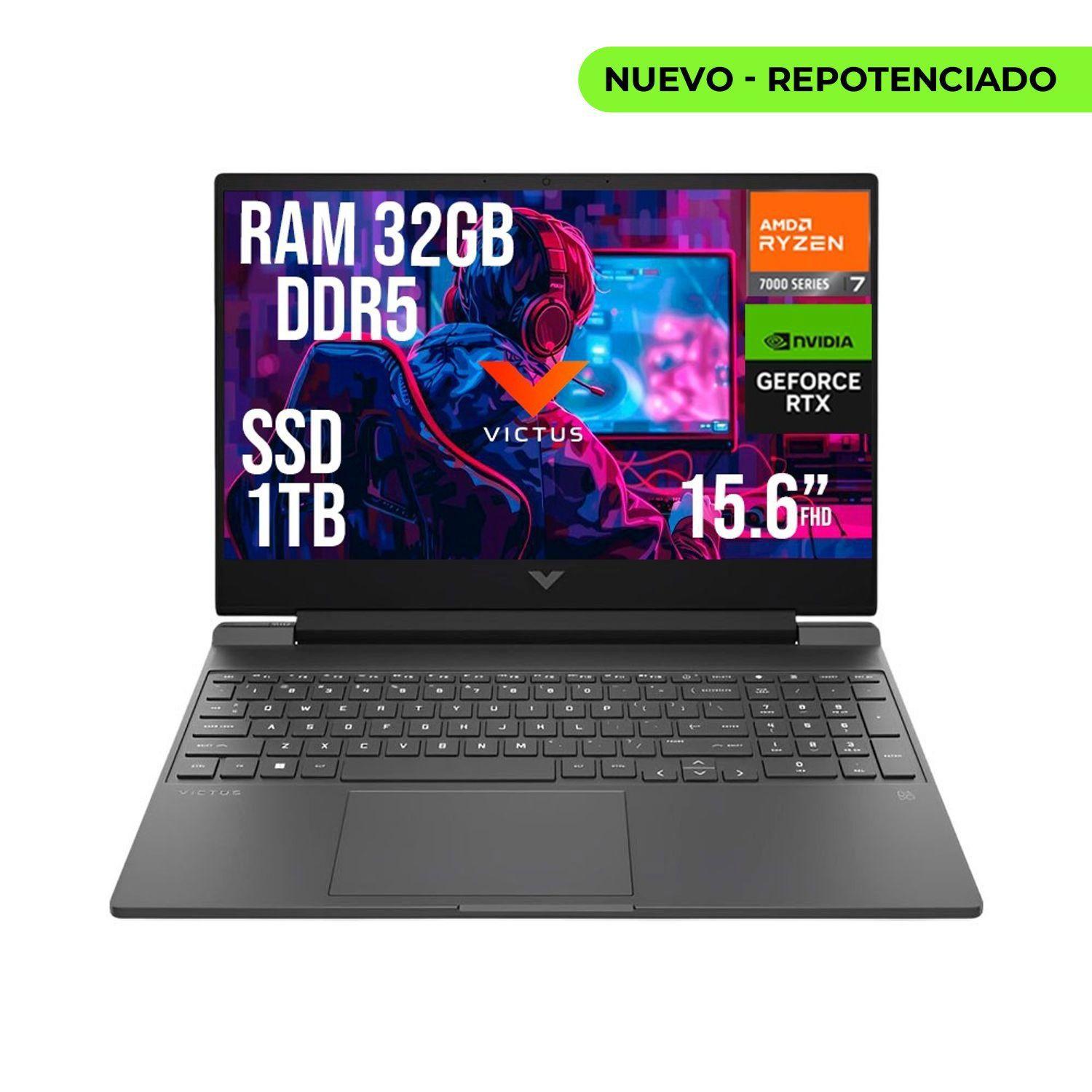 VICTUS AMD RYZEN 7 7445HS RTX 4050 6GB SSD 1TB RAM 32GB LED 15,6" FHD 144Hz