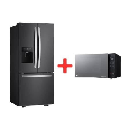 Combo Nevera - 618lts fabricador de hielo & Microondas - 25lts - NeoChef Inverter