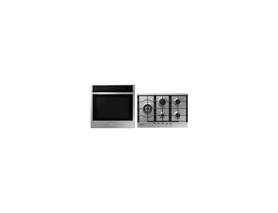 Estufa de Empotrar a Gas Quemador Triple Corona 5 Puestos + Horno Electrico de Conveccion 87L