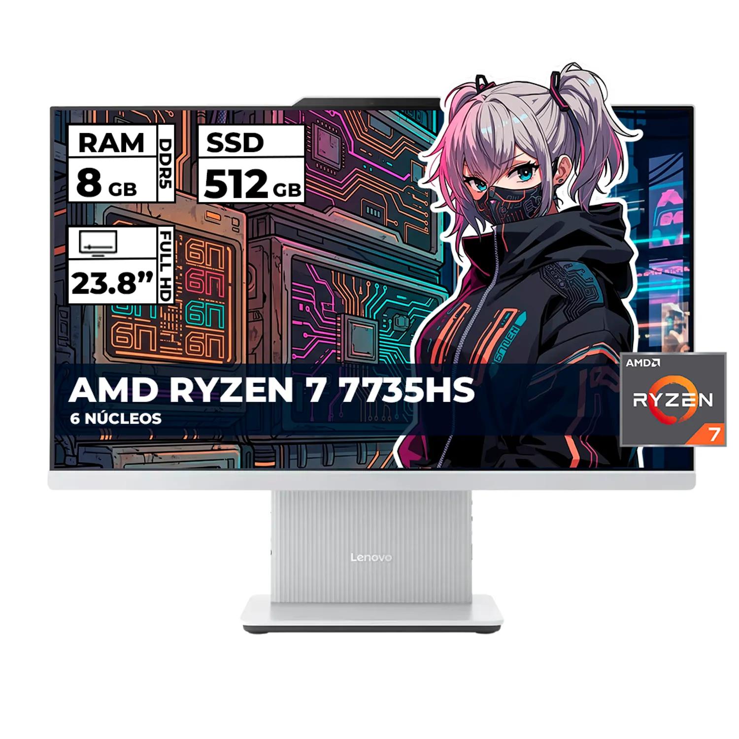 TODO EN UNO 24ARR9 RYZEN 7-7735HS 8GB RAM 512GB SSD 24 FHD