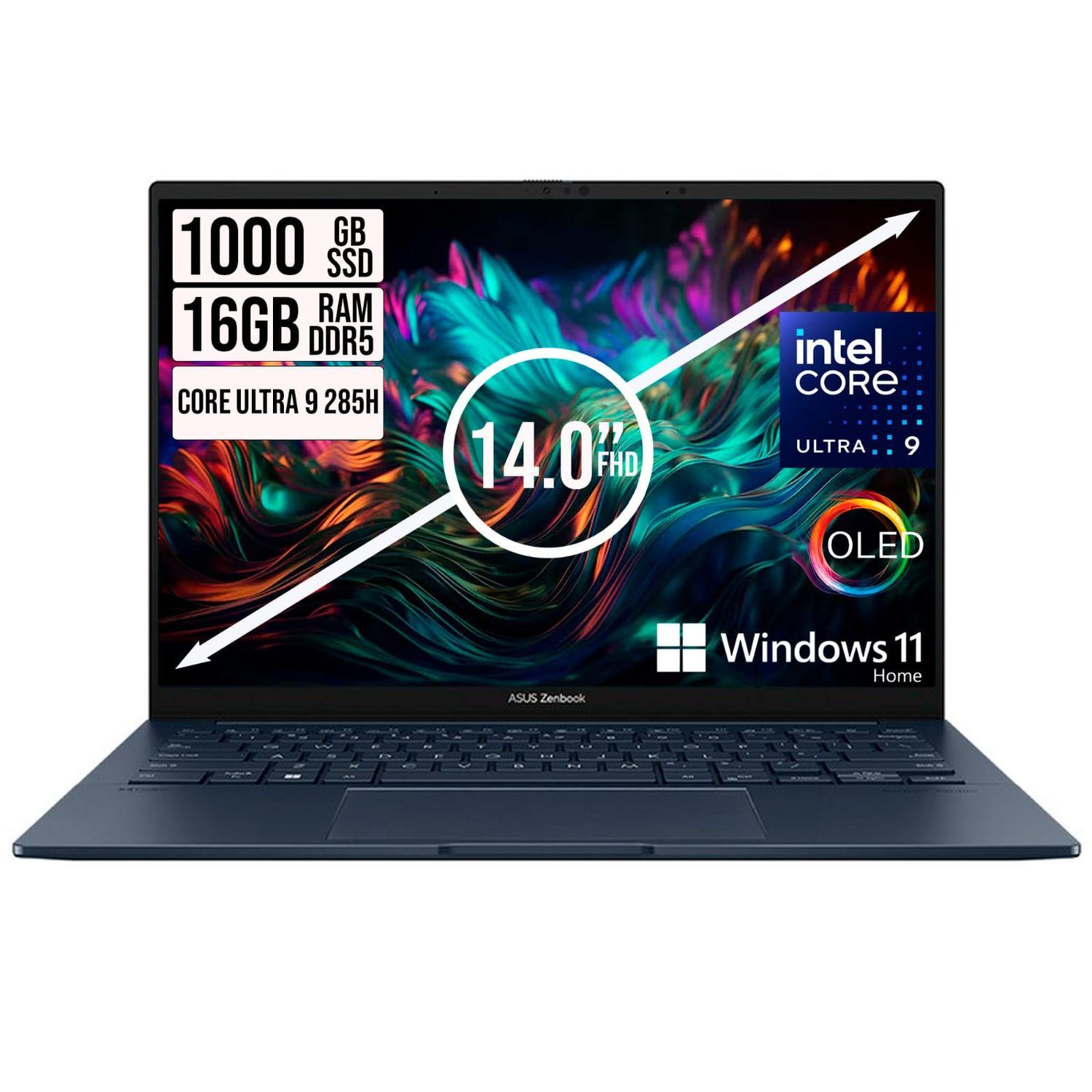 Portatil Zembook 14 Intel Core Ultra 9 285H RAM 16GB SSD 1TB Oled Wuxga 14"