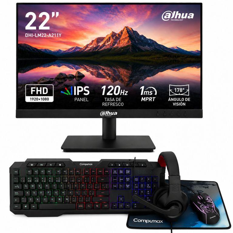 MONITOR 22 LM22-A211Y - PANEL IPS ELED - FULL HD 120HZ - 1MS - HDMI - VGA + COMBO 4 EN 1