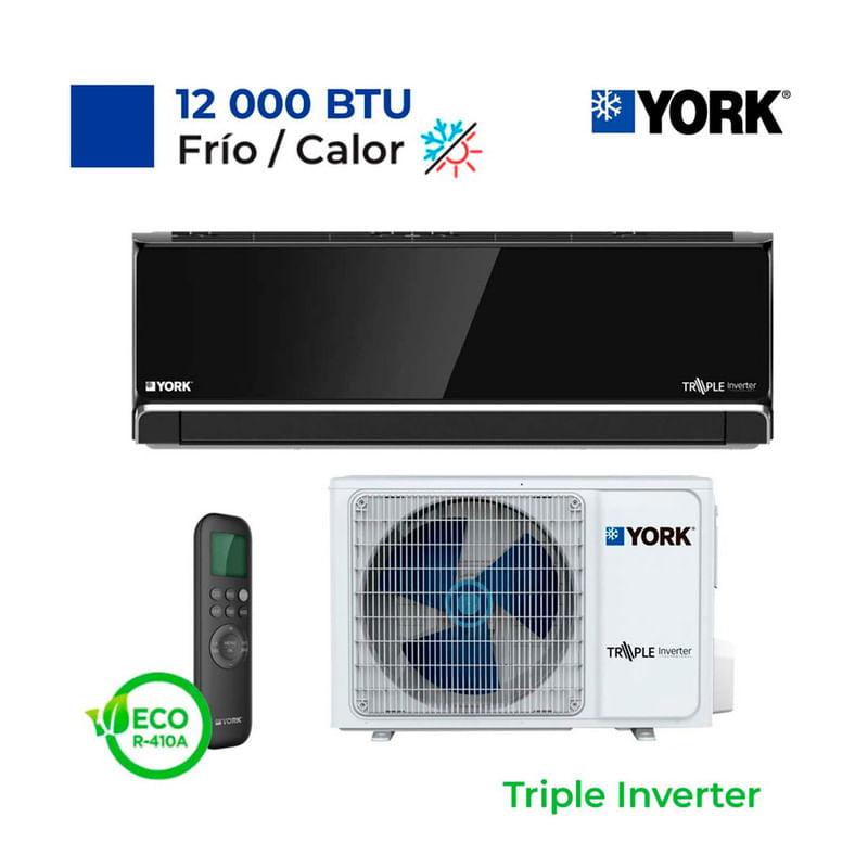 AIRE ACONDICIONADO YORK SPLIT PARED DE 12,000 BTUH TRIPLE INVERTER FRIOCALOR