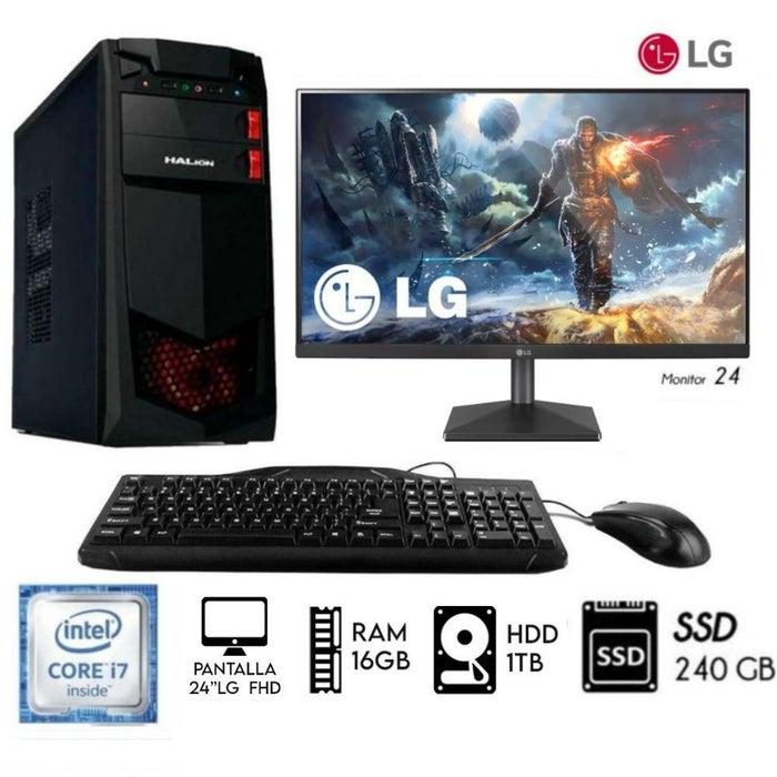 Computadora PC Gamer Intel Core i7 16GB 1TB+240GB Video GT 730 4GB 3.2GHZ