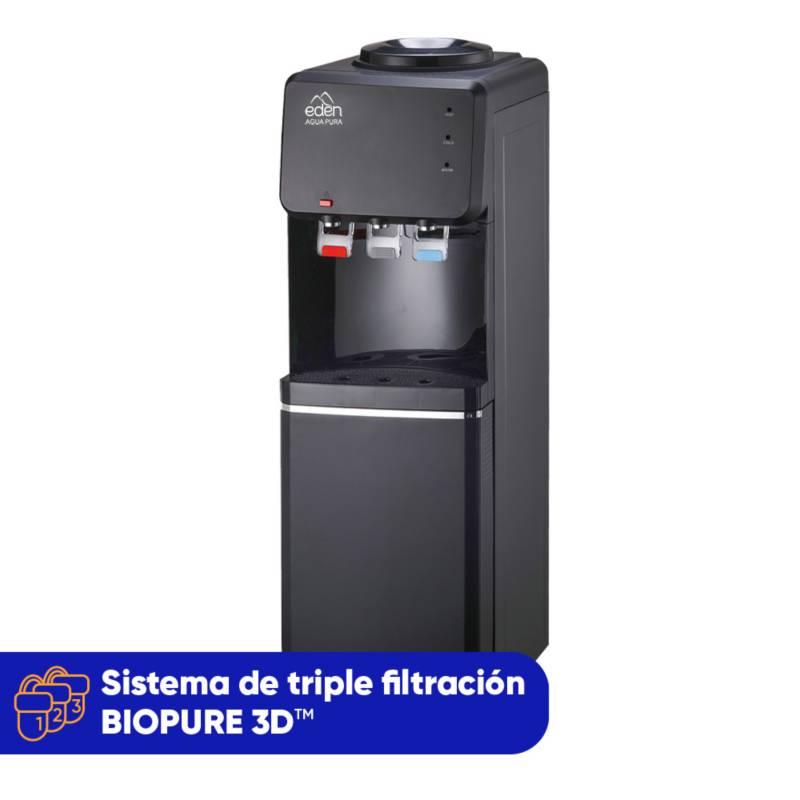 PURIFICADOR DISPENSADOR DE PEDESTAL OSMOSIS INVERSA EDEN ONYX NEGRO