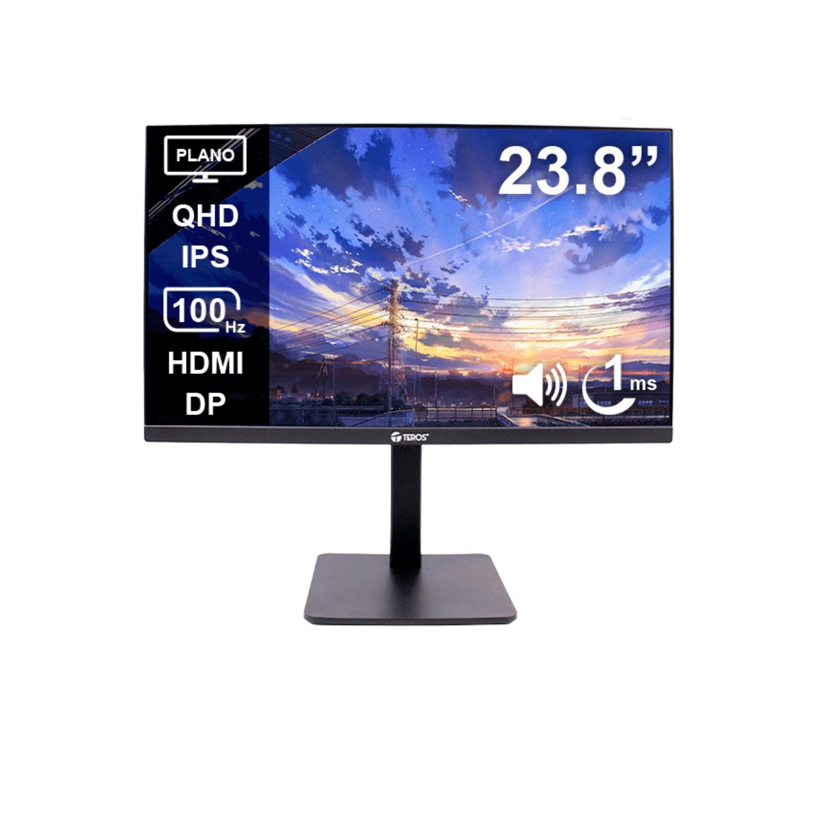MONITOR TE-2416CS QHD 24 IPS 100hz 1ms WEBCAM SPEAKER MICROFONO PIVOT