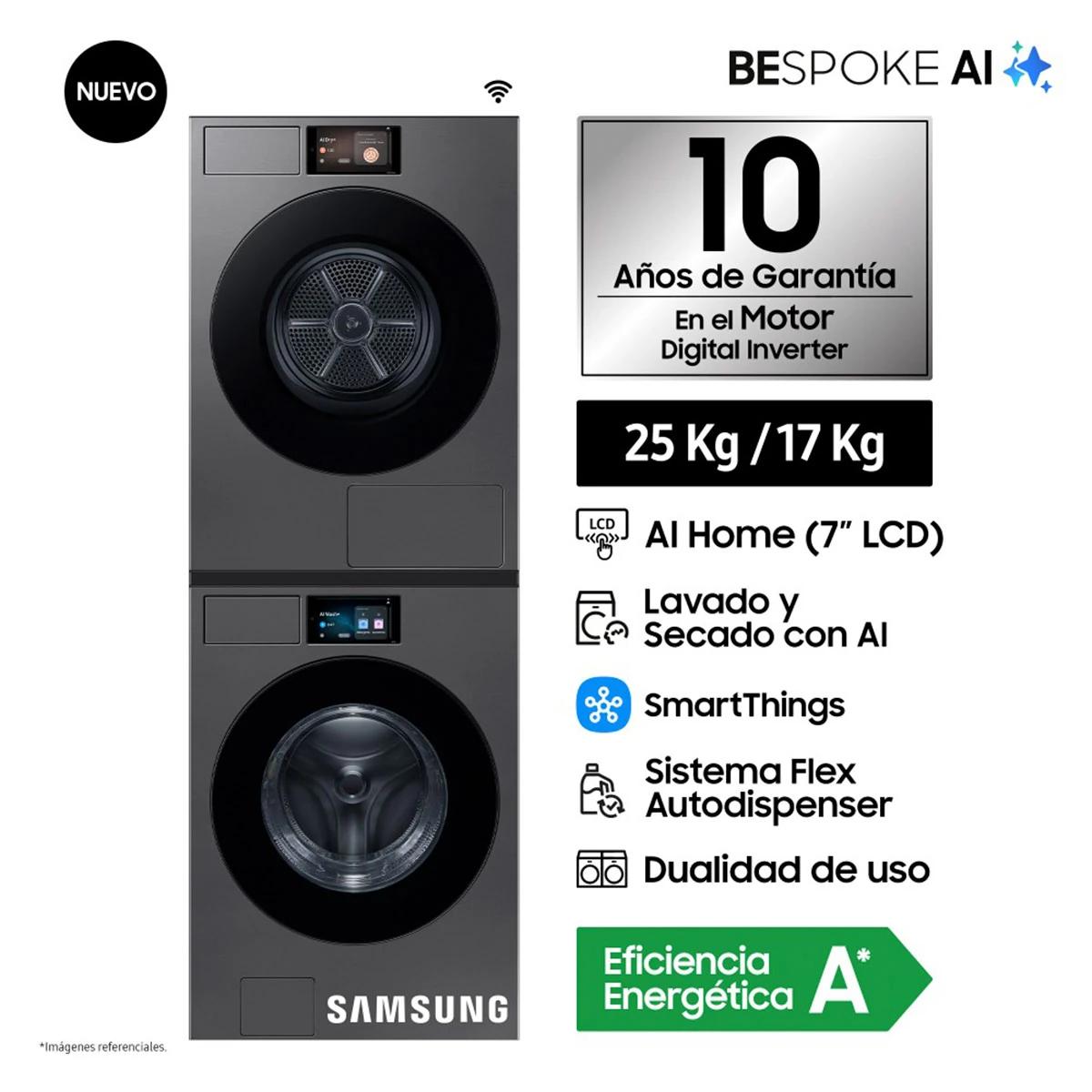 Centro de Lavado Samsung WF90F25ADSPE + DV90F17CDSPE 25kg17kg