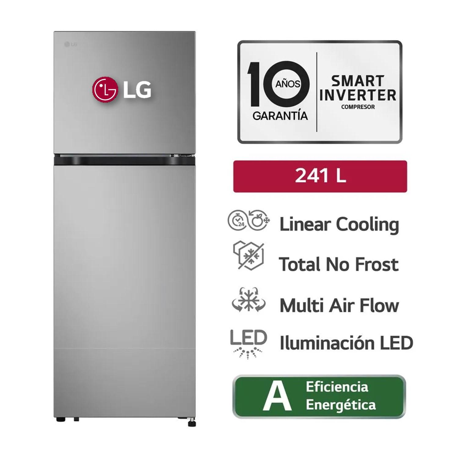 Refrigeradora LG 241L No Frost VT24BPY Plateado