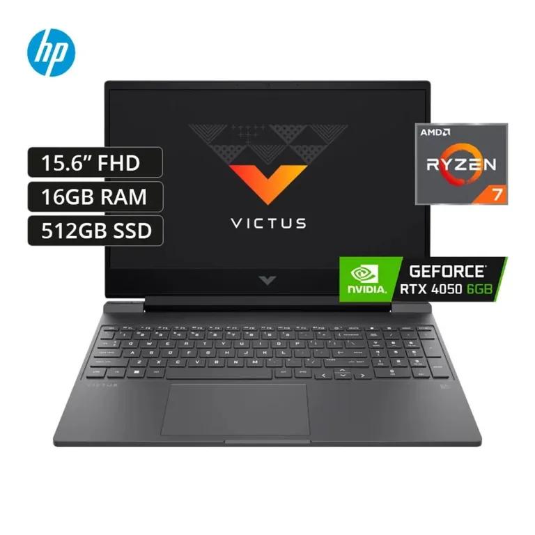 Laptop Gaming HP Victus 15-FB3022LA 15.6" Windows 11 AMD Ryzen 7 7445HS 16GB 512GB GEFORCE RTX 4050 BT4F2LA