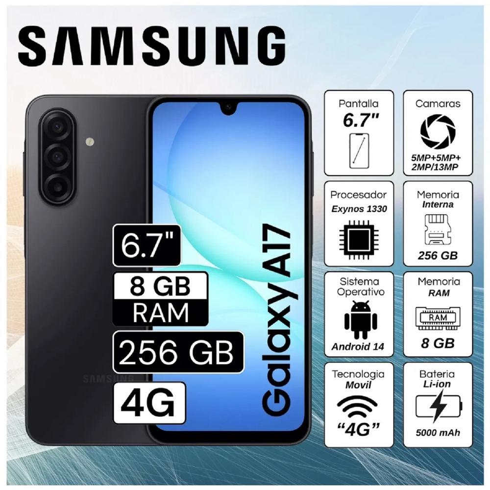 Celular Galaxy A17 4G 8GB 256GB Negro