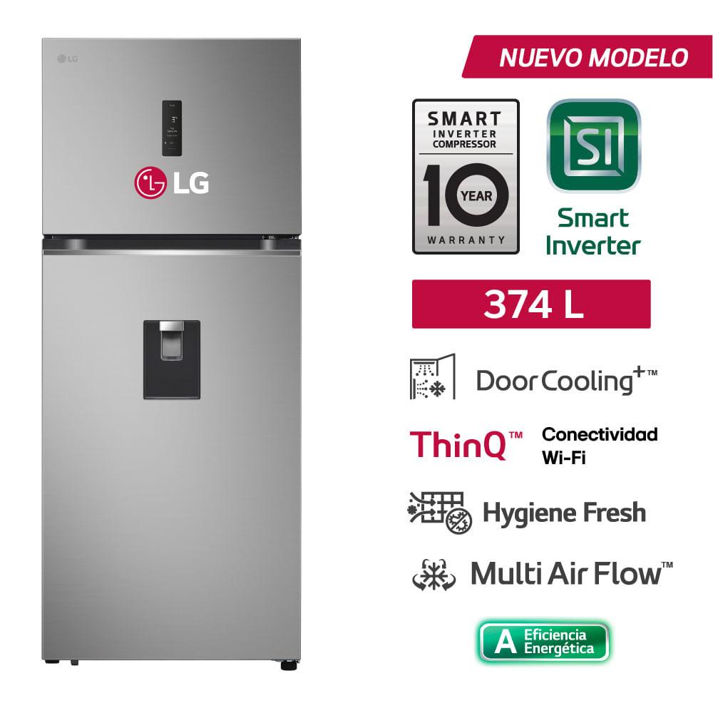 Refrigeradora LG 374LT Door Cooling+ Top Freezer VT38SPYC Plateada