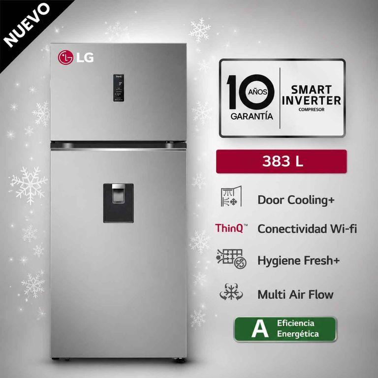 LG Refrigeradora VT40APYC 383L Door Cooling Top Freezer Plateada