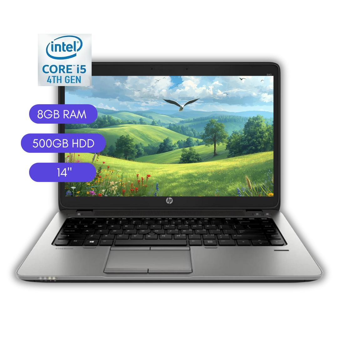 LAPTOP HP ELITEBOOK 840 G1 CORE I5 4ª GENERACION / 8GB RAM / 500GB HDD / 14'