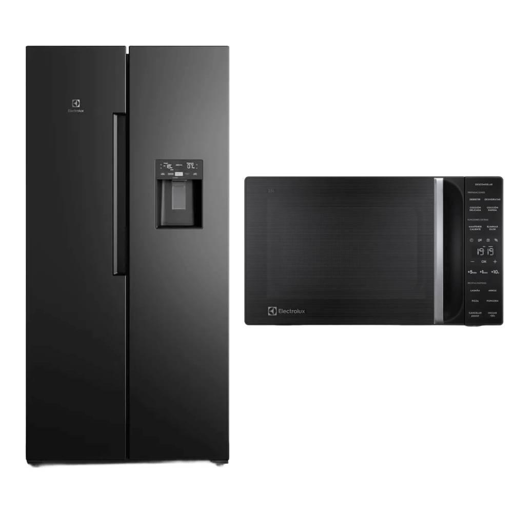 Combo: Refrigeradora Electrolux ERS45F2P5EB Frost Free Inverter 419L Efficient + Microondas Freestanding Electrico 25L EMDY25S2MXB