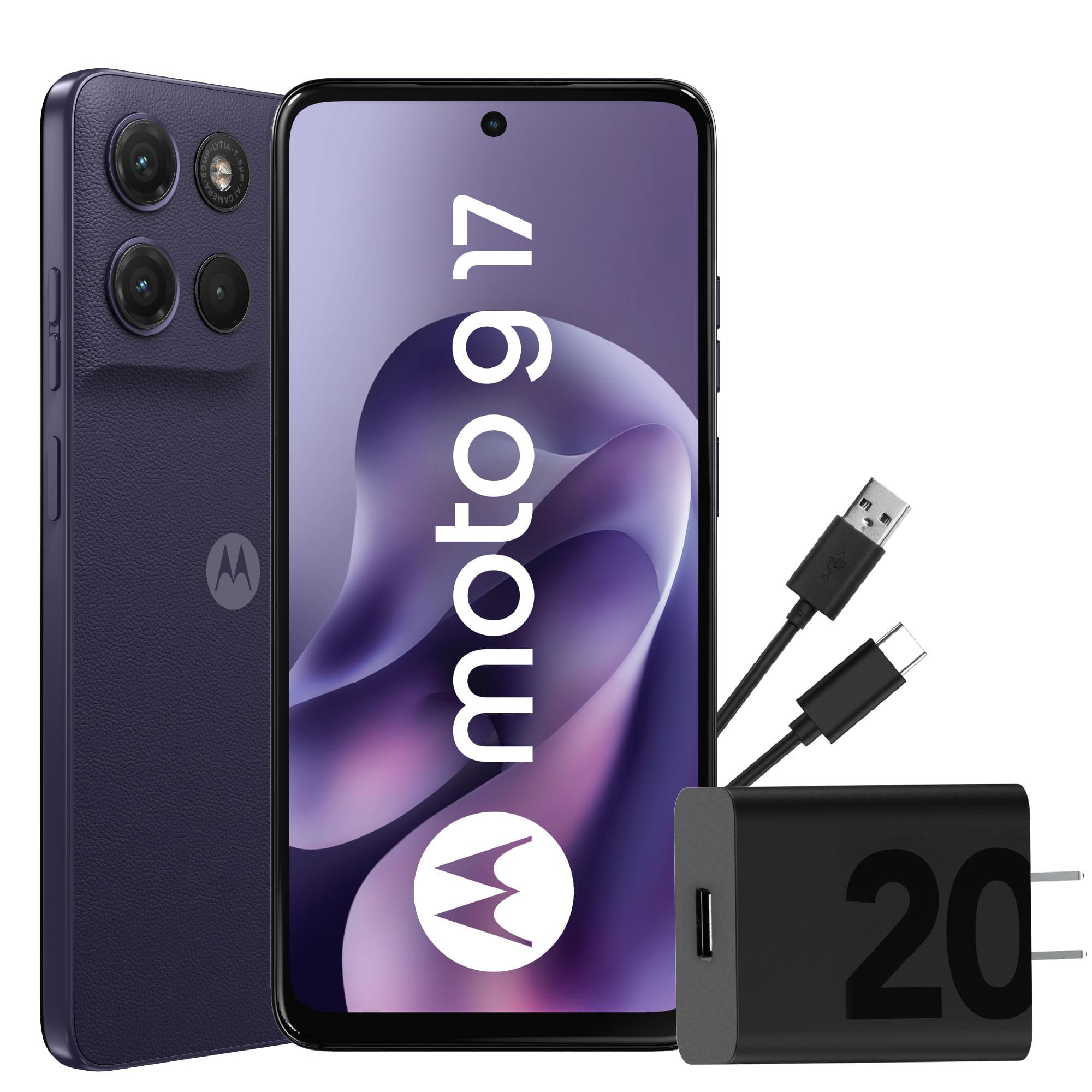 Celular Libre Motorola G17 6.8" 128GB 4GB RAM Arandano