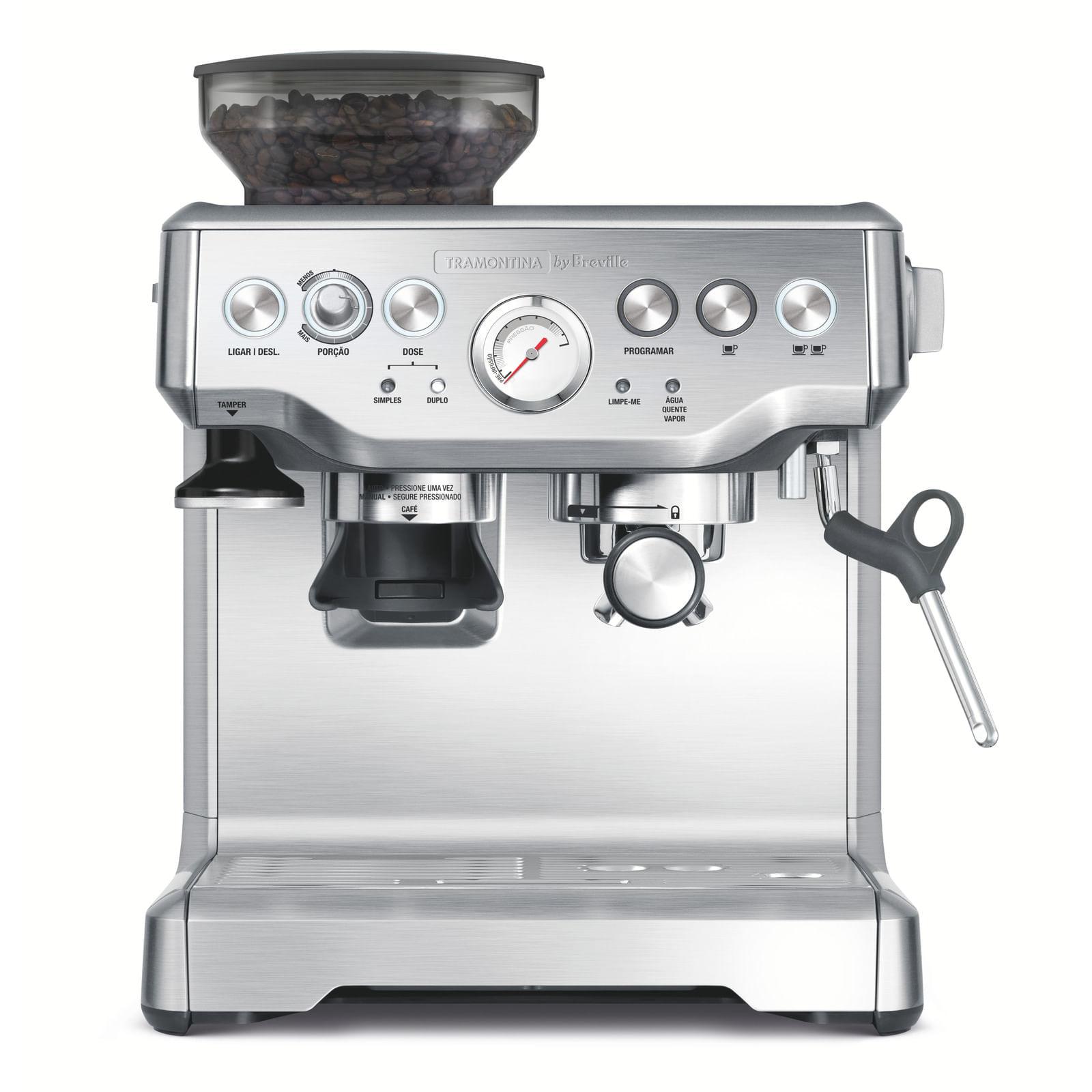Cafetera electrica Tramontina by Breville Express Pro de acero inoxidable con molinillo 2 L 220 V