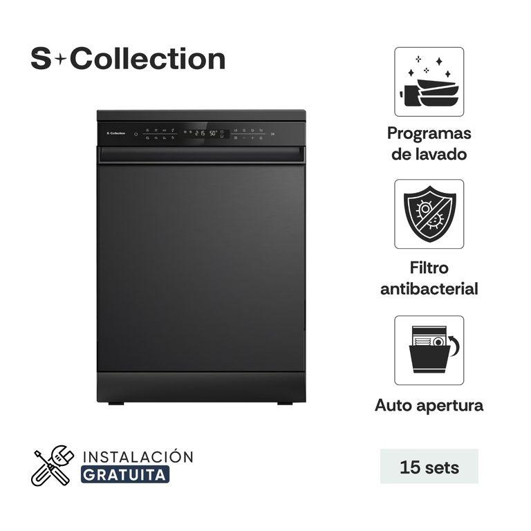 Lavavajillas Scollection Stilux Black 15 Sets Inox Negro