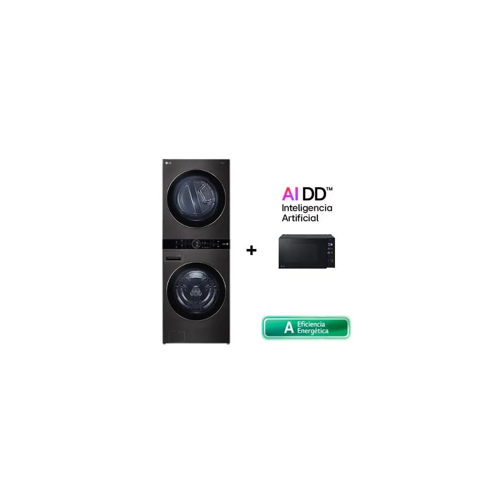 COMBO LG WashTower WK22BS6 22Kg lavado y 16Kg de secado + Microondas LG MS2032GAS NeoChefTM 20L