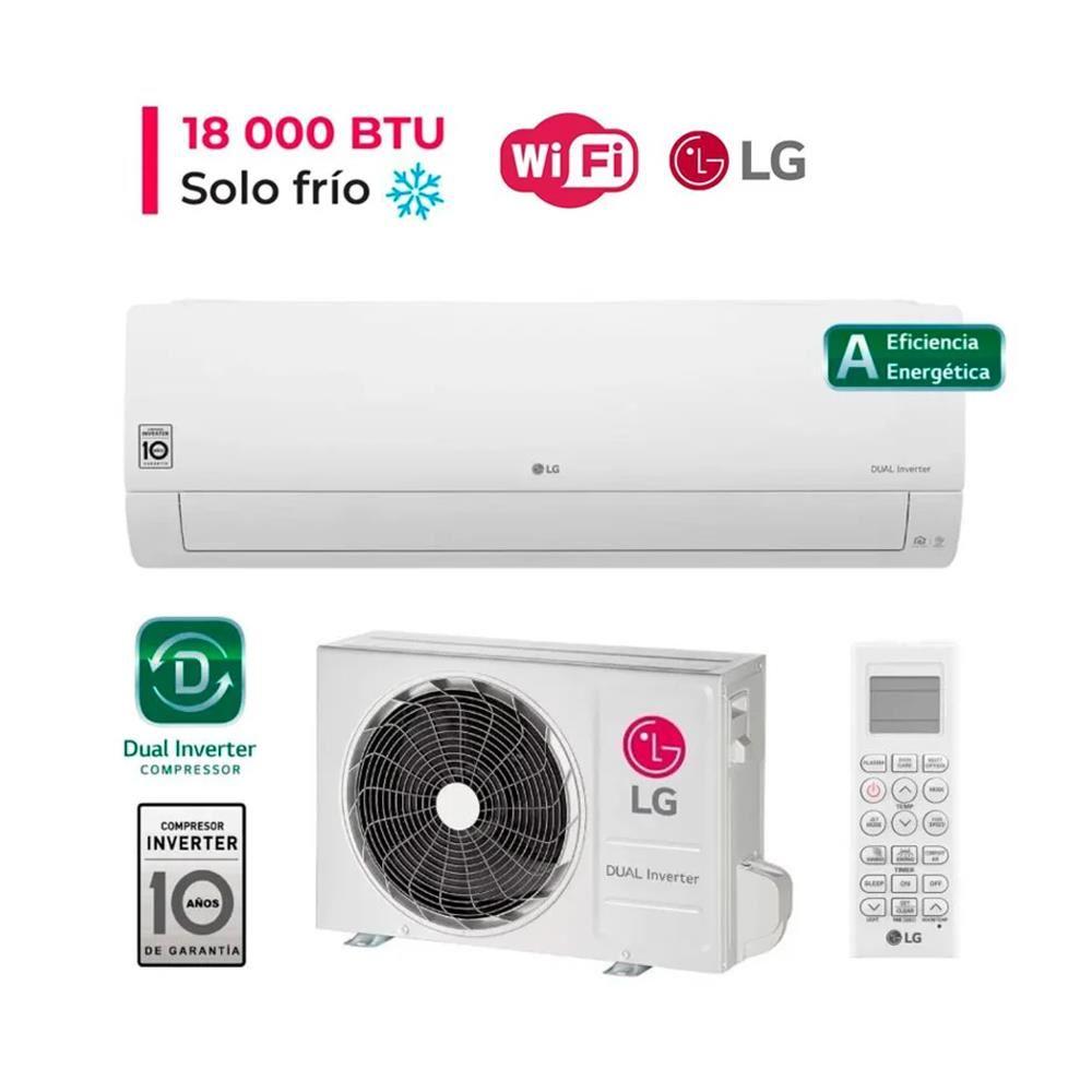 Aire Acondicionado LG Split De 18,000 BTU/H Inverter Frio Solo con WiFi