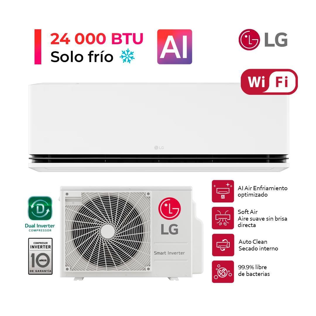 DUALCOOL Aire Acondicionado Inverter 24000 BTU Funcion solo frio con IA